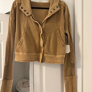 Free People Mason Zip up hoodie